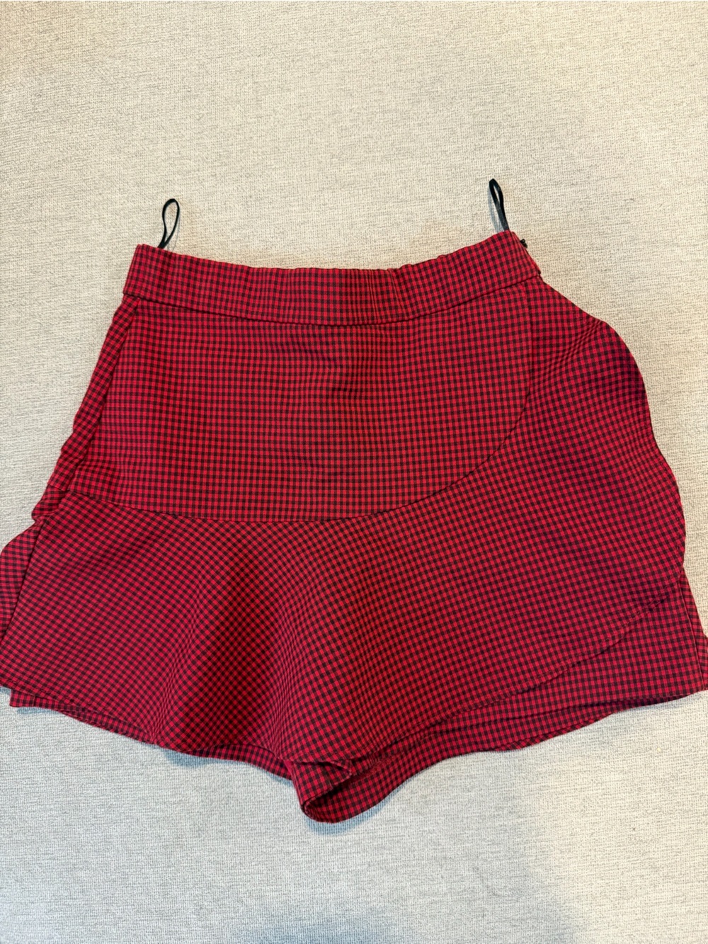 Zara Red and Black Checkered Women’s Skort